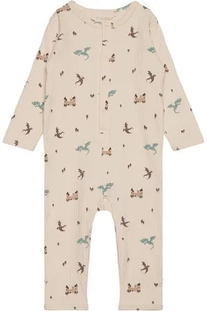 FIXONI Nightsuit Ls Rib Beige