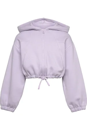 TOM TAILOR Cropped Cutline Hoody Jacket Purple