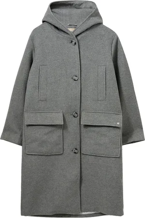 Mos Mosh Mmkenya Hoodie Wool Coat Grey