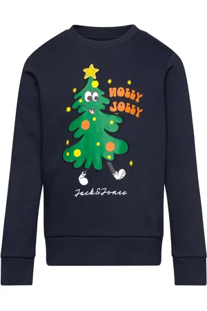 JACK & JONES Jjxmas Jolly Sweat Crew Neck Jnr Jack & J S Navy