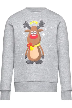 JACK & JONES Jjxmas Jolly Sweat Crew Neck Jnr Jack & J S Grey