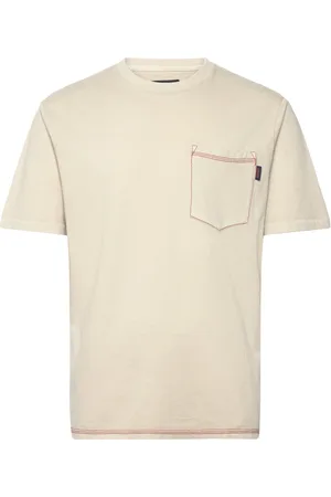 Superdry Contrast Stitch Pocket Tshirt Beige