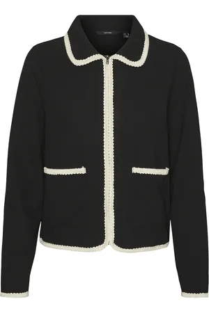 VERO MODA Vmfida Ls Cardigan Jrs Ga Black