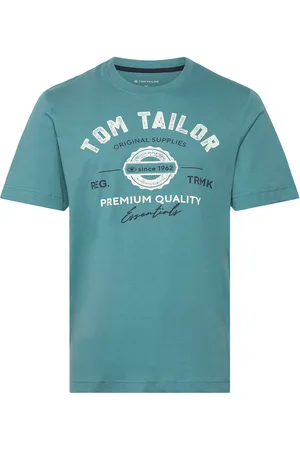 TOM TAILOR T-Shirt With Logo Print Blue
