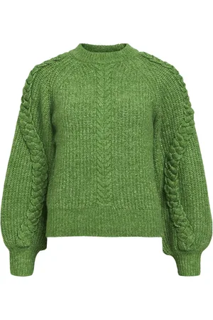 Object Objruna Knit L/S Re Pullover 134 Green