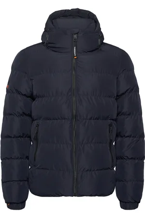 Superdry Hooded Sports Puffer Jacket Navy
