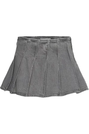 MANGO Denim Mini-Skirt Grey
