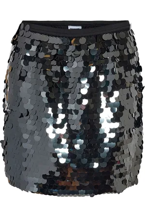 Noisy May Nmmille Hw Short Big Sequin Skirt Wvn Silver