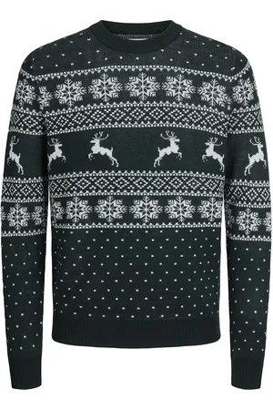 JACK & JONES Jjxmas Gabriel Knit Crew Neck Jnr Jack & J S Green