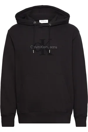 Calvin Klein Chenille Monologo Hoodie Black