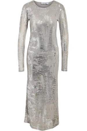 Noisy May Nmlucia L/S Ankle Dress Jrs Fwd Silver
