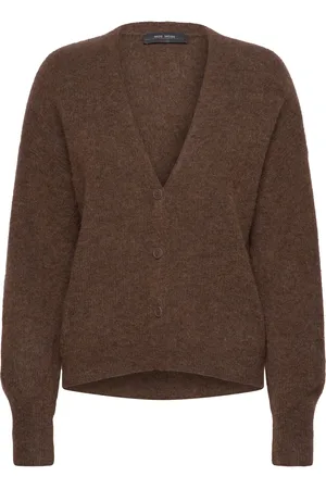 Mos Mosh Mmthora V-Neck Knit Cardigan Brown