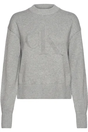 Calvin Klein Ck Intarsia Loose Sweater Grey
