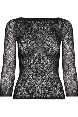 Oroblu Lace Net T-Shirt Black