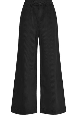 Noisy May Nmhera Hw Wide Leg Pinstripe Pants Black