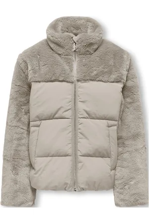ONLY Kogwanja Fur Puffer Mix Coat Otw Grey