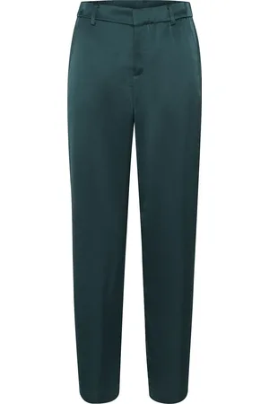 Cream Crcocamia Sateen Pant Green