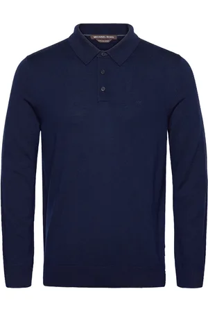 Michael Kors Core Merino Ls Polo Navy