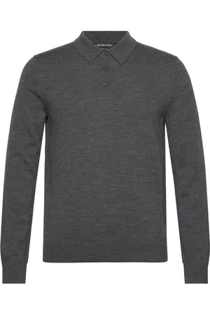 Michael Kors Core Merino Ls Polo Grey