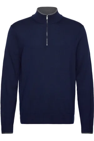 Michael Kors Core Merino Quarter Zip Navy