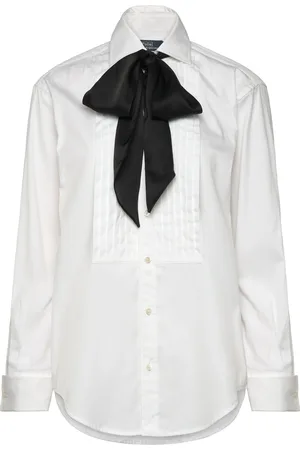 Ralph Lauren Classic Fit Necktie Tuxedo Shirt White