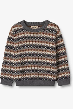 WHEAT Jacquard Pullover Elias Brown
