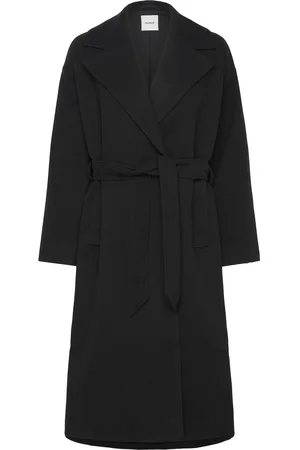 Soaked in Luxury Slrubie Belted Coat Black