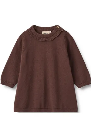 WHEAT Knit Dress Nannie Brown