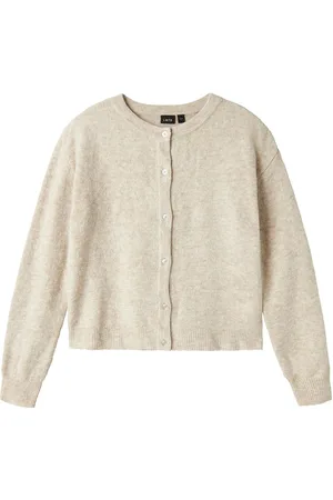 LMTD Nlflodet Ls Short Knit Cardigan Noos Beige