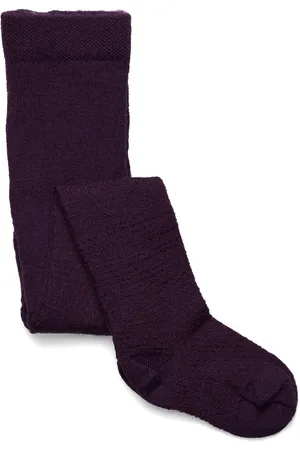 Smallstuff Wool Tights, Aubergine Purple