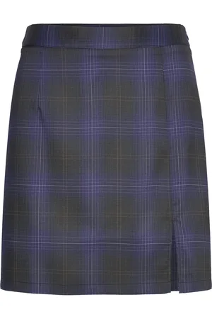 A-View Annali Check Skirt Navy