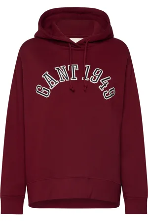 GANT 1949 Arch Hoodie Burgundy