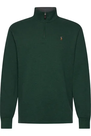 Ralph Lauren Estate-Rib Quarter-Zip Pullover Green