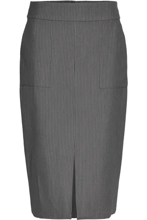A-View Sibylle Stripe Skirt Grey