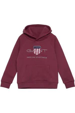 GANT Archive Shield Raglan Hoodie Red