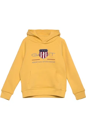 GANT Archive Shield Raglan Hoodie Yellow