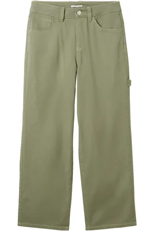 TOM TAILOR Baggy Work Wear Pants Khaki