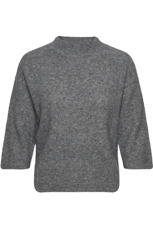 A-View Pony Knit Blouse Grey