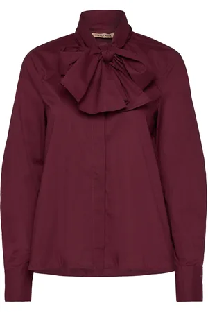 Stella Nova Solid Cotton Shirt Burgundy