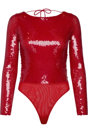 Bardot Brenna Sequin Bodysuit Red