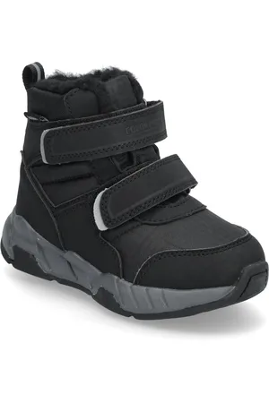 Color Kids Boots W. Velcro, Wp Black
