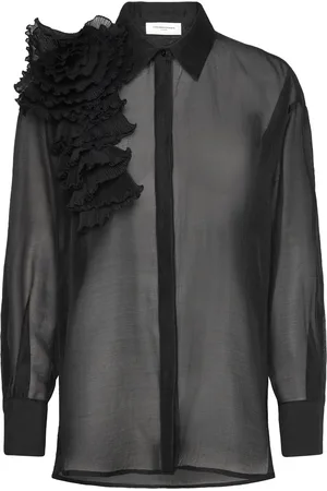 Copenhagen Muse Cmbluebell-Frill-Shirt Black