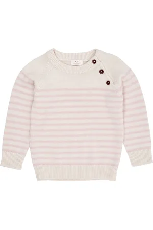 Copenhagen Colors Merino Classic Striped Pullover Beige