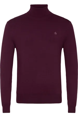 Scotch&Soda Turtleneck Viscose Sweater Burgundy