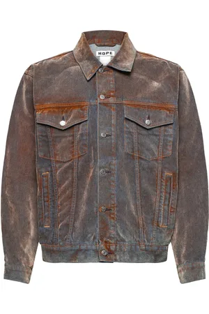 Hope Bold Denim Jacket Brown