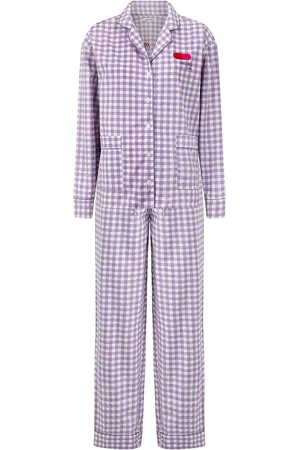 ANNA + NINA Chill Pill Gingham Pyjama Purple