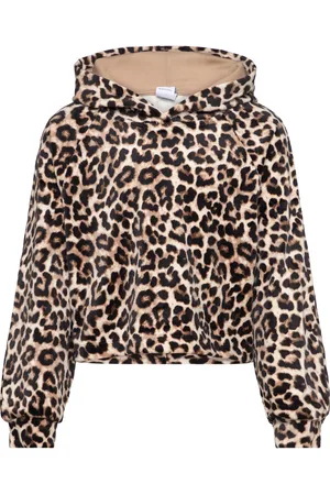 Lindex Sweatshirt Velour With Hood Patterned