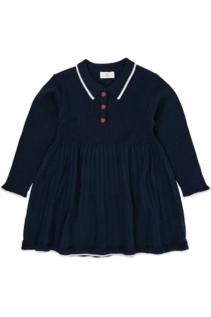 Copenhagen Colors Merino Polo Dress Navy