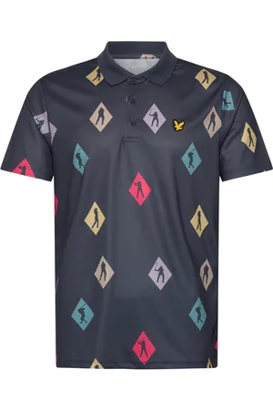 Lyle & Scott Polka Diamond Polo Shirt Navy