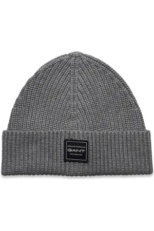 GANT Cotton Ribbed Beanie Grey